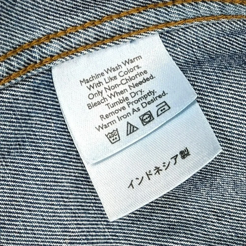 Eddie Bauer Jean Jacket M Medium Wash Button Down Denim Blue Classic 100% Cotton - Picture 8 of 11